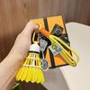 High-Value Rainbow Badminton Pendant Keychain: Creative Sports Backpack Decoration & Gift