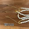 Light luxury high-quality pearl necklace women's new trendy fashion collarbone chain temperament love pendant neck chain