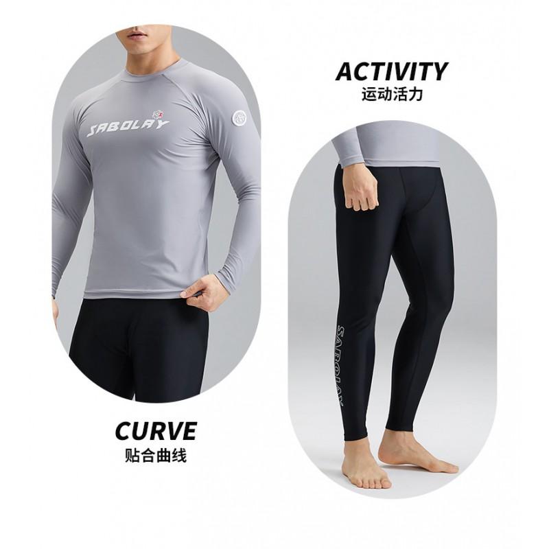 Mens Rash Guard Swim Set With UPF Protection Quick-Dry Performance Trunks Swimming Water Sports