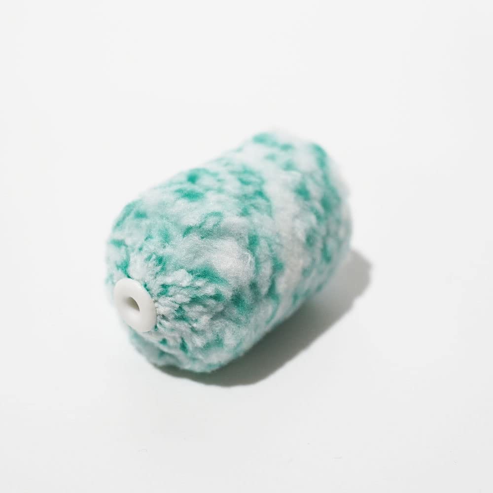 Hakeichi Mini Small Microfiber Blended Set of for Painting Roller, Hair, Mint, 2-inch (15mm), 10,