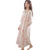 Summer sweet Japanese nightdress women's cotton gauze vitality girl skirt seven-quarter sleeve round neck lazy loungewear nightdress