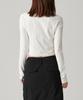 Musinsa Standard Woman Women'S Slim Crop Square Neck Long Sleeve T-Shirt [Cream]