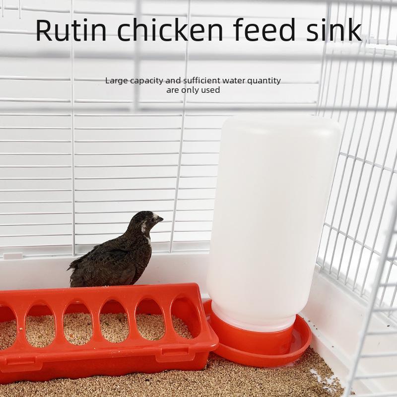 Automatischer Hühner- & Wachtelfutterautomat: Kleine Tränke für Routinefütterung