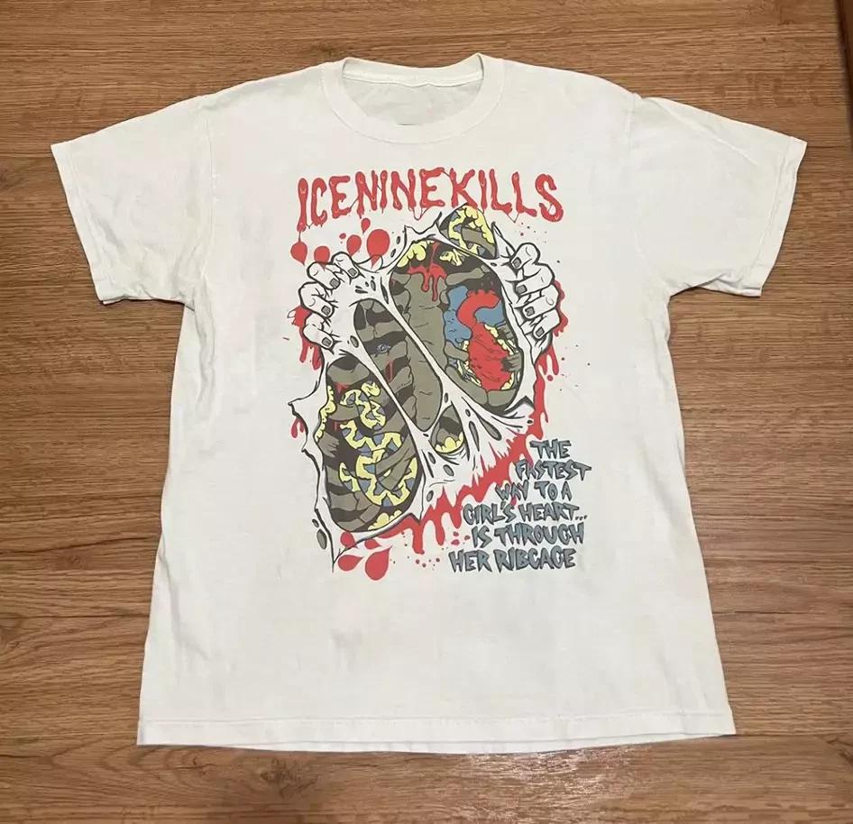 

Ice Nine Kills Самый быстрый путь к сердцу девушки Футболка Футболка Полная Унисекс Мужская Летняя С круглым вырезом Хлопковая футболка Мужская футболка Черная M