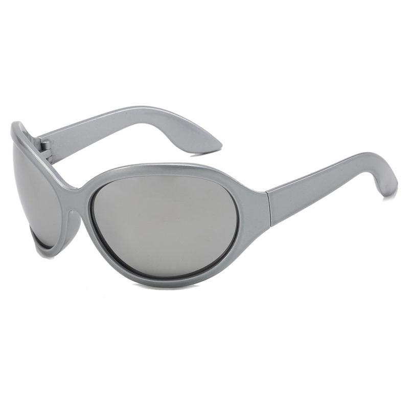

Oversized Y2K Steampunk Sunglasses Women Luxury Brand Designer Oval Sun Glasses Men Cyber Punk Eyewear Shades De Sol Oculos only 1pcs sunglasses