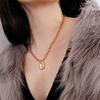 NEU Schloss Anhänger Vorhängeschloss Charm Halskette Kette Damen Schmuck Geschenk