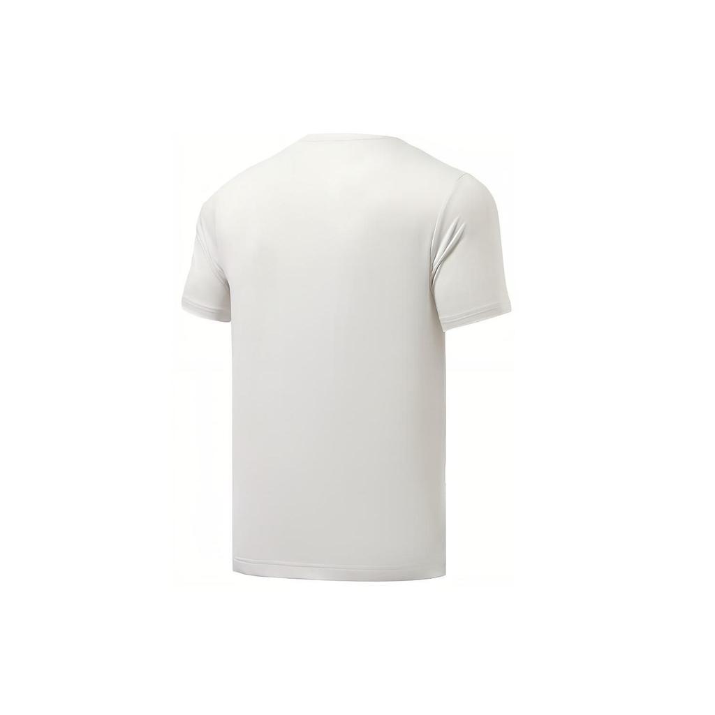 Li Ning Wade Series Reflective Letter Quick-Dry Sports Crew Neck Short Sleeve T-Shirt Men Tops White ATSR287-4