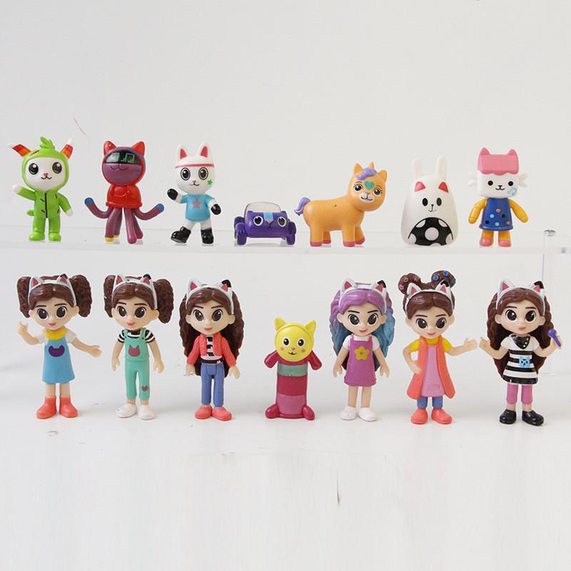 Pvc Dollhouse Gabbys Action Figures Model Toy Desktop Decoration Gift Anime