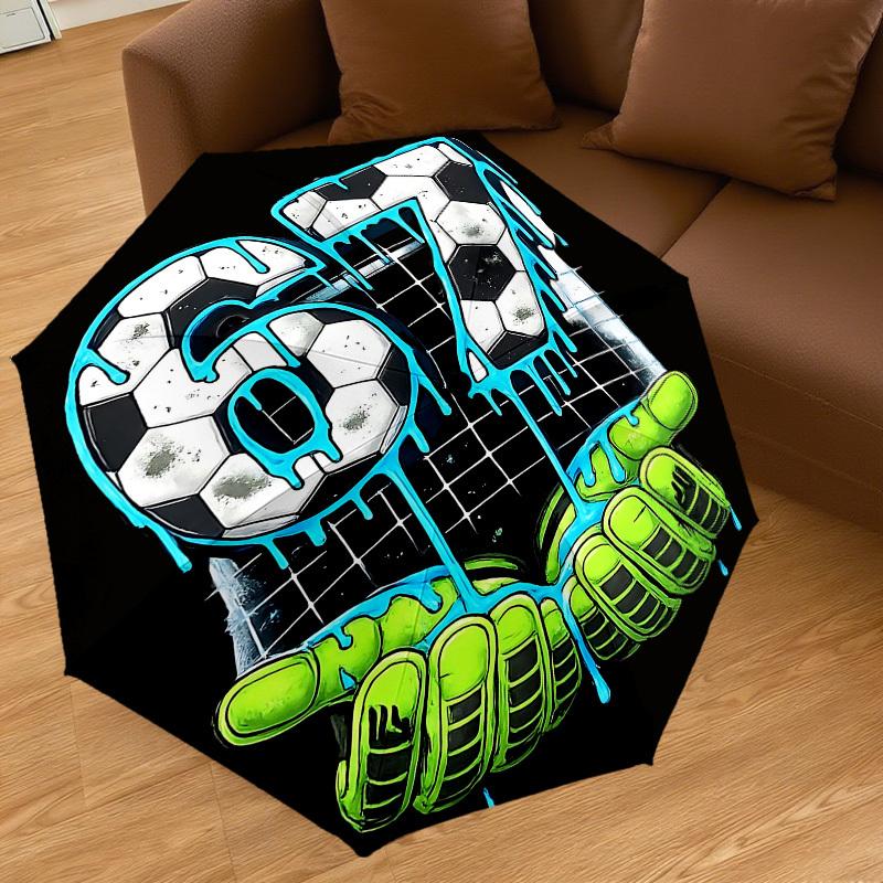 1PC Soccer Football Umbrella-8-Rib Reinforced, Automatic Open, Lightweight & Durable, Fashion Accessory for Outdoor, J0336