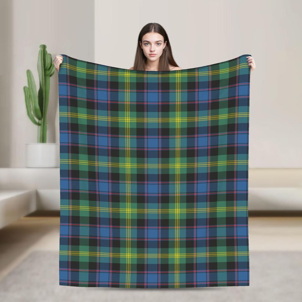 Christmas Brodie Dress Tartan Plaid Blanket Flannel Summer   Multifunction Soft Throw Blankets for Bedding Car Bedspread