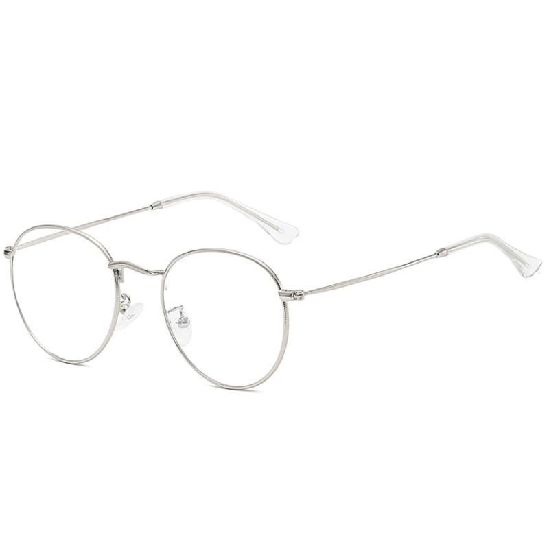 Vintage Round Glasses Clear Lens Fashion Gold Metal Frame Eyewear Optical Men Women Eyeglass Frame Fake Glasses