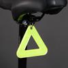 Bike Reflective Triangle Safety Warning Sign Lightweight Durable Hanging Tag with Steel Ring for Outdoor Cyclists