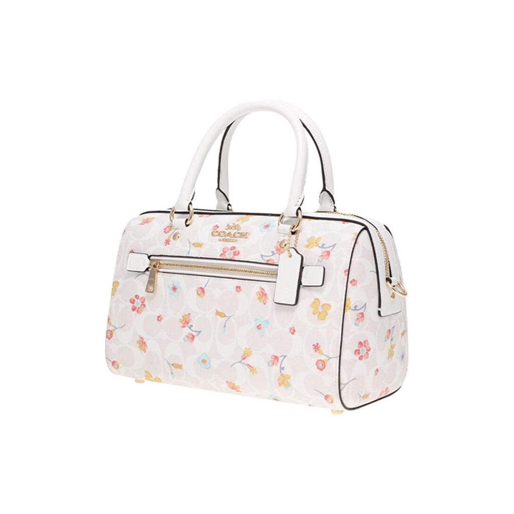 New COACH Rowan PVC With Skin Shoulder Bag, Crossbody Bag, Handbag Medium Size Women's White C8615-IMCAH