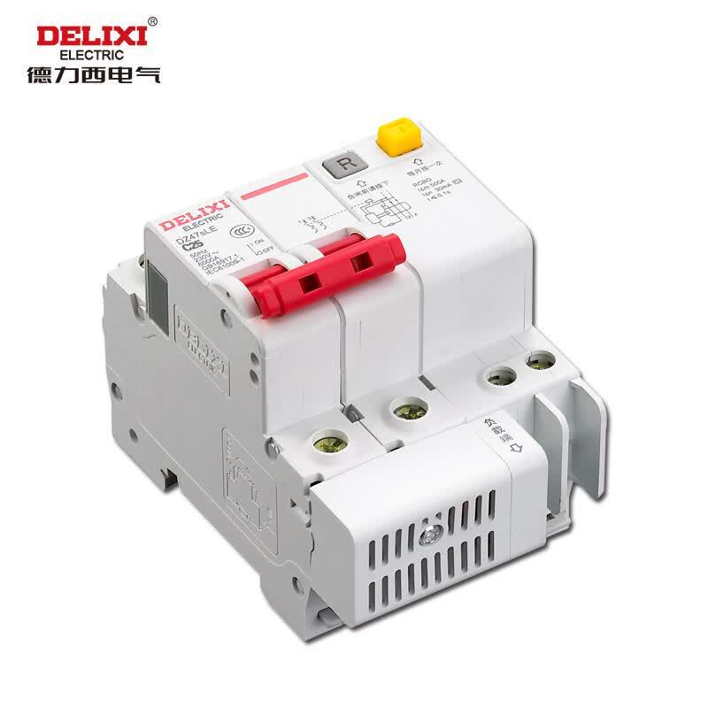 DELIXI ELECTRIC DZ47sLE 2-Pole Mini Circuit Breaker with Leakage Protection