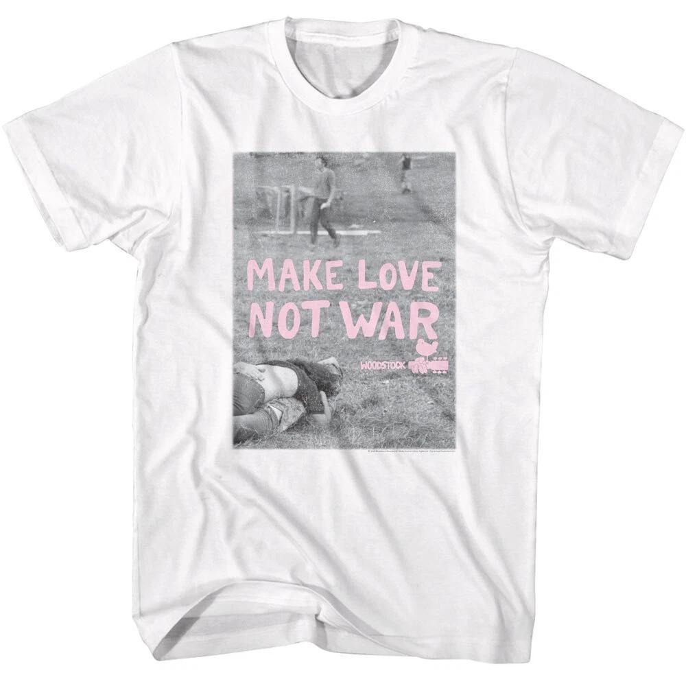 Woodstock 1969 Make Love Not War Men s T Shirt Rock & Soul Music Festival S