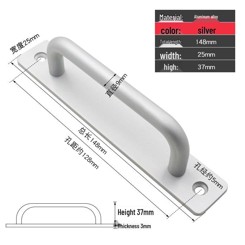 Self-Adhesive Aluminum Alloy Handles for Doors and Windows