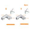8pcs Tile Connector Clips Aluminum Corner Tile Joining Clip for Easy & Secure Tile Installation In Kitchens & Bathroom