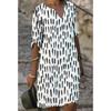 Damen V-Ausschnitt Kleid mit Print