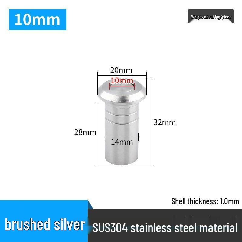 304 Stainless Steel Dustproof Door Bolt Plug with Concealed Top/Bottom and Anti-Sand Cap