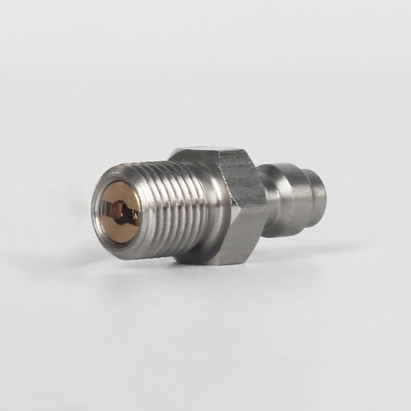Male Connector 8Mm Male Thread Quick Connect Valve Pcp Filling With Valve M10X1 1/8Npt 1/8Bspp For High-Pressure Pumps