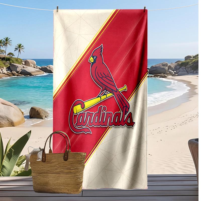 St. Louis Cardinals Print Beach Towel Soft Portable Quick?dry Towel For Pool Summer Vacation Outdoor Sport
