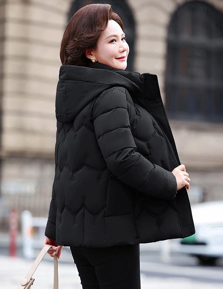Women’s Short Hooded Windproof Thicken Warm Winter Jacket Gift for Mom
