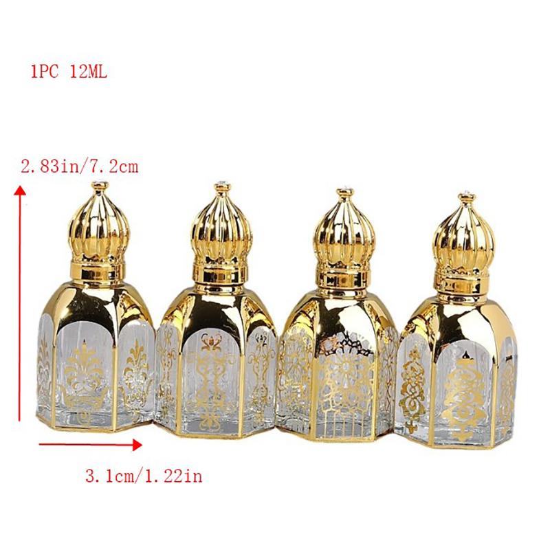 12Ml Mini Glass Roll On Bottle Rollerbal Essential Oil Container Blending Perfume Bottle Empty Essential Oil Bottle