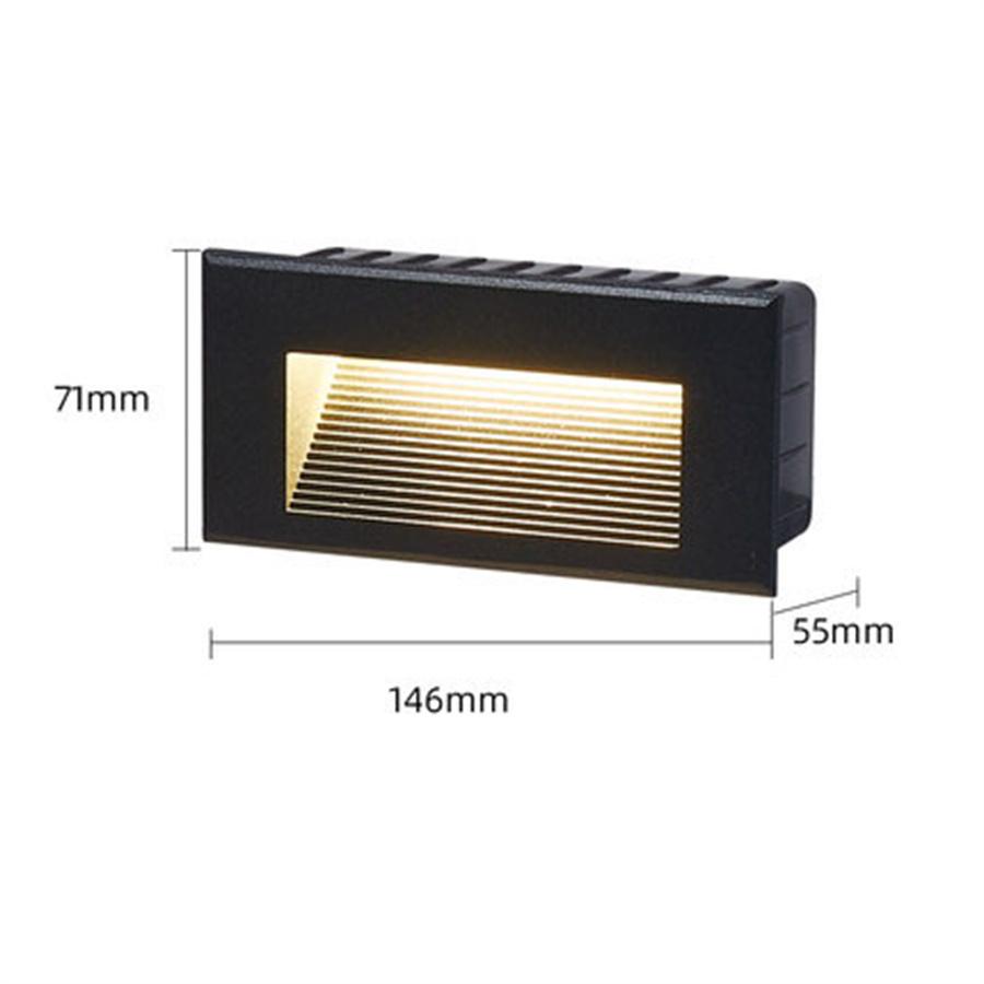 Thrisdar Waterproof LED Wall Light Led Step Stair Lights Outdoor LED Footlight Recessed Corner Lamp Exterior Garden Night Light