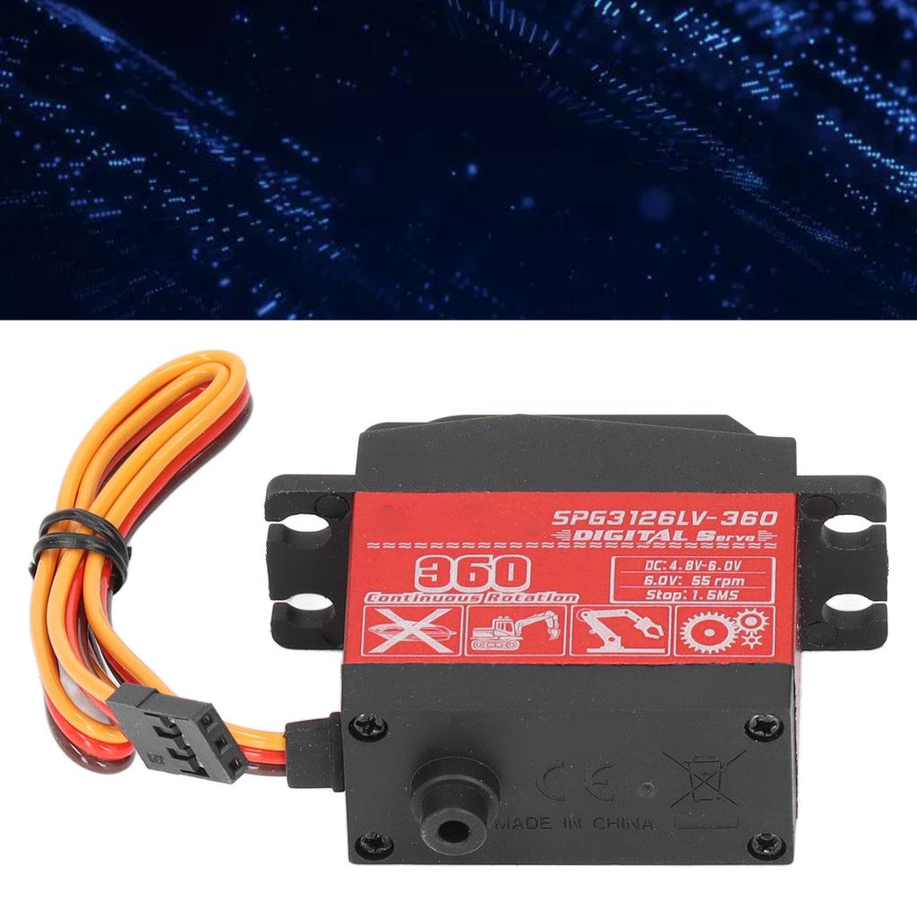 26KG Digital Dual Axis Servo High Torque Continuous Rotation Motor Servo with Servo Arms for Robot