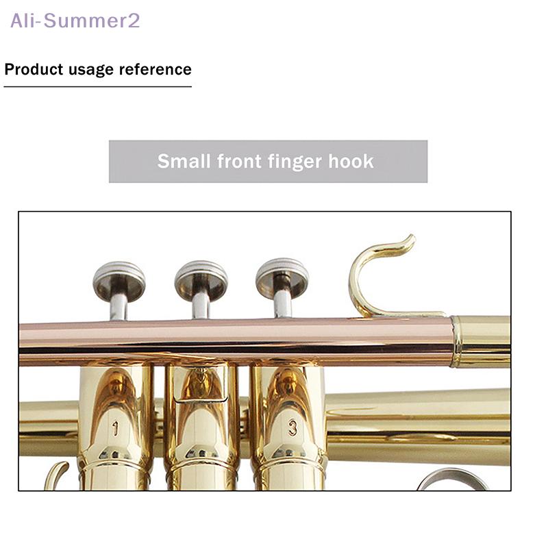 1Pcs Copper Fore/Back Trumpet Finger Hook Down-tuning Small Thumb Hook Back Support Bracket Metal Slide Finger Ring Repair Tool
