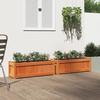 Vidaxl Garden Planters, 2 Pcs, Waxed Brown, Solid Pine Wood