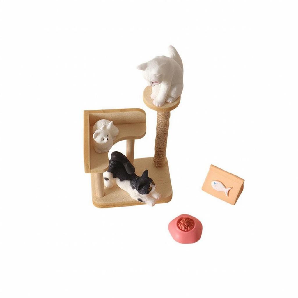 Miniature Cat Tree Cute Decoration Compact for Photo Styling, Photographers