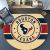 Houston Texans Round Area Rug,Carpet Rug for Living Room Bedroom Sofa Playroom Decor,Non-slip Floor Mat