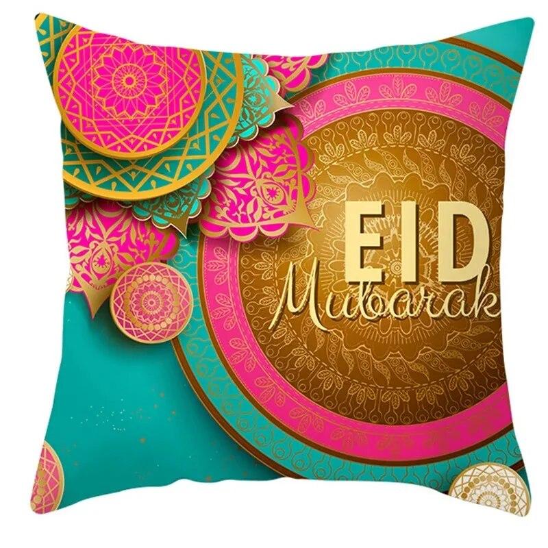 Eid Pillow Cover Ramadhan Karim Cushion Cover Home Decor Islamic Muslim Eid Cushion Cover Eid Decoration