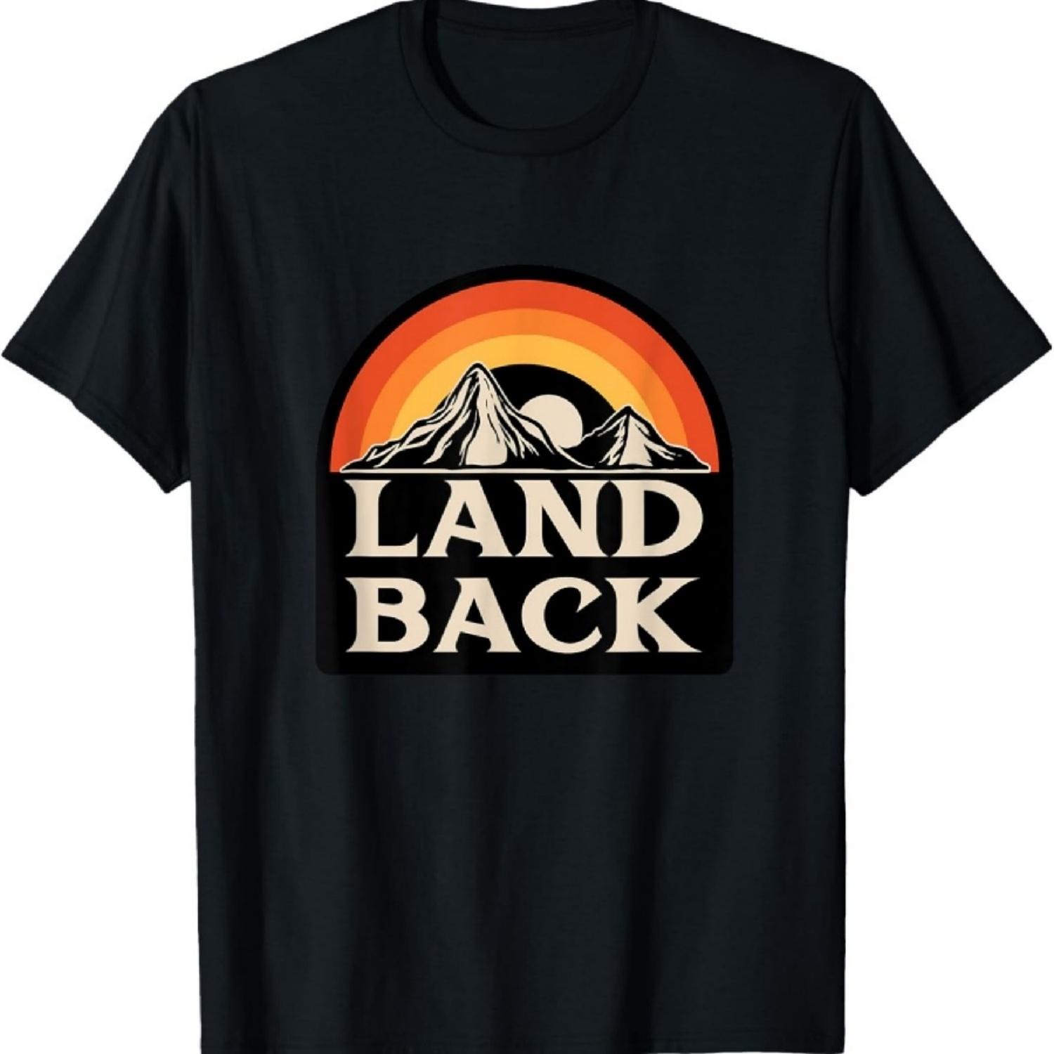 Верните землю Ретро Деколонизация Коренной американец Коренной Футболка S