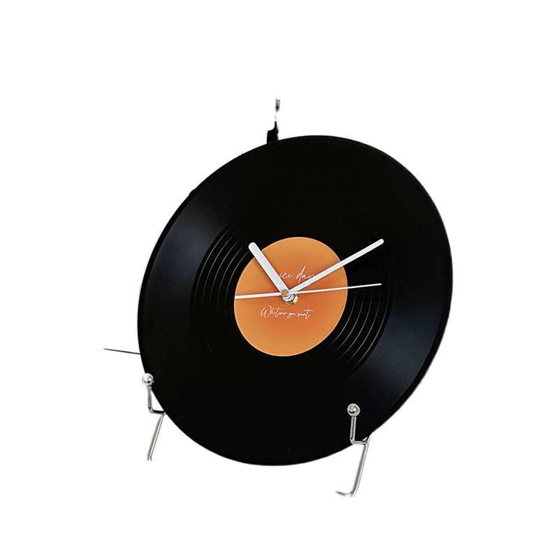 Retro Black Vinyl Record Sunset Wall Clock - Perfect for Living Room, Office, Desk, or Wine Cabinet Décor