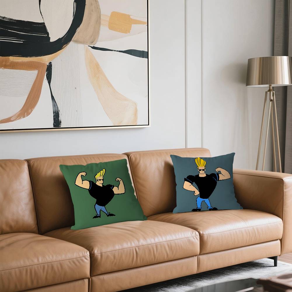 Tecknad J-Johnny Bravo Kuddfodral Örngott Möbelklädsel Soffa Prydnadskudde Heminredning Örngott