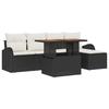 Canapé de Jardin vidaXL 6 Pièces avec Coussins Noir en Poly Rattan, Canapé de Jardin vidaXL 2 Places avec Rangement &amp; 3358308