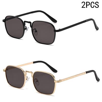 1/2PCS Trendy Square Oval Sunglasses Black Tint UV Protection Unique Design Fashion Eyewear