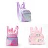 Rainbow Pu Crossbody Bag For Girls With Lightweight Design And Textured Fabric