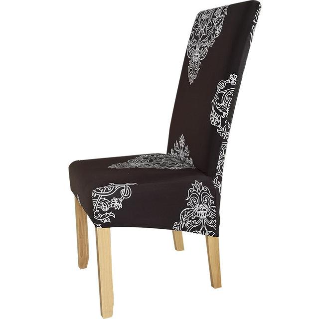 Xl Size Printed Chair Cover Geometric Look High Back Chair Covers Designed For Dining Room Area Wedding Hotel Kitchen Home Stretch Chair Case