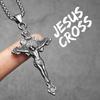Jesus Kreuz Exorzismus Amulette Edelstahl Herren Halsketten Anhänger Kette Punk für Damen Modeschmuck Geschenke Großhandel