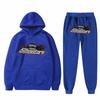 Conjunto de sudadera con capucha bordada y pantalones de manga larga de felpa para niños