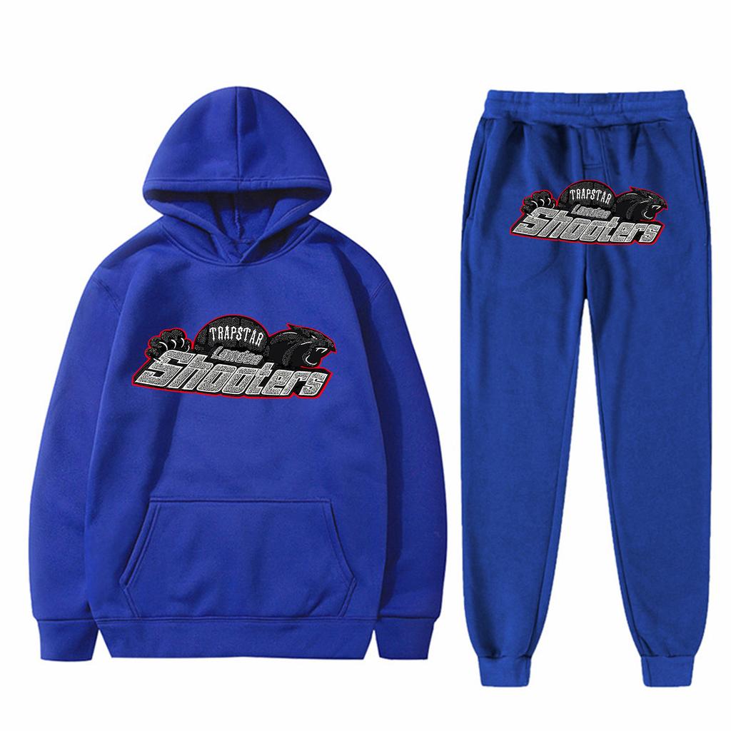 Conjunto de sudadera con capucha bordada y pantalones de manga larga de felpa para niños