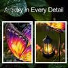 Yard Art for Outside Solar Butterfly Garden Stake Lights, Metal Decorative Stakes, IP65 Waterproof Outdoor Patio Accents LED Landscape Lights