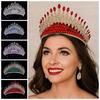 Luxury Zinc Zinc Alloy Princess Crown Sparkling Rhinestone Diadem Girls Party Headbands  Stage Performances