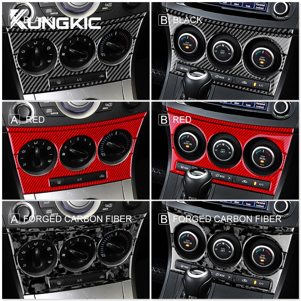 For Mazda 3 2010 2011 2012 2013 Radio Control Accent Sticker Interior Trim Car Accessories Car Styling Real Carbon Fiber