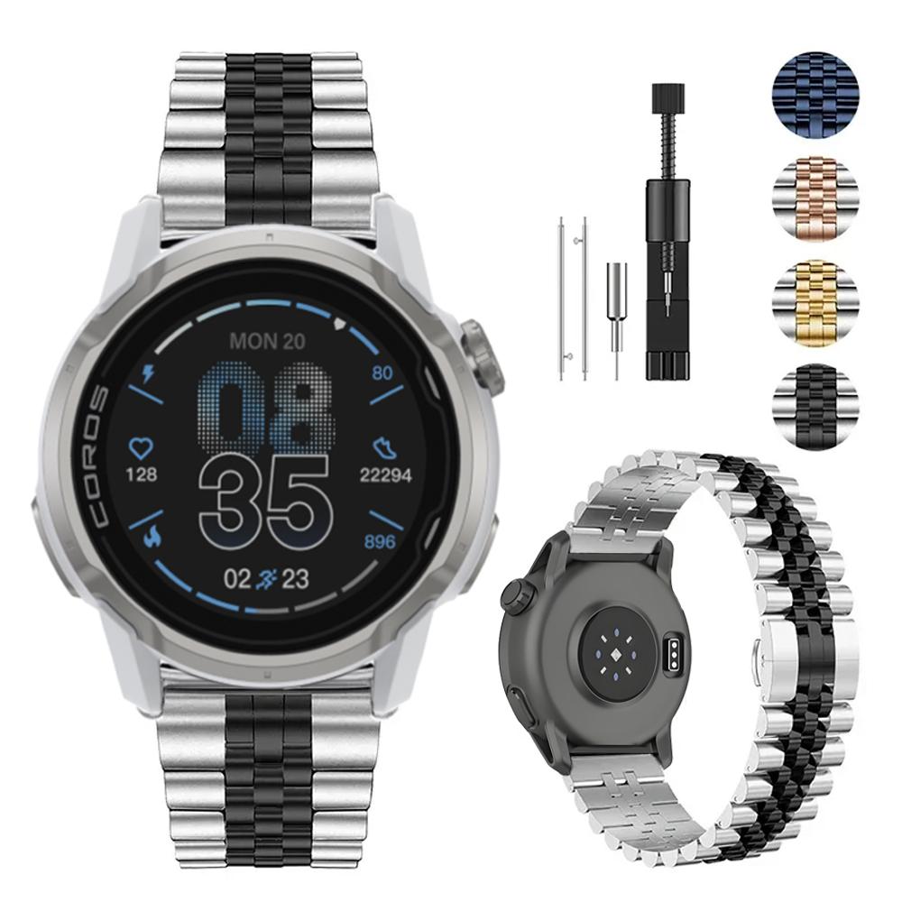 22mm Stainless Steel Metal Strap For COROS APEX 4 42mm/PACE 4 3 Pro Bracelet Band Suunto Vertical 2/Race 2/Run CMF Watch 3 2 Pro