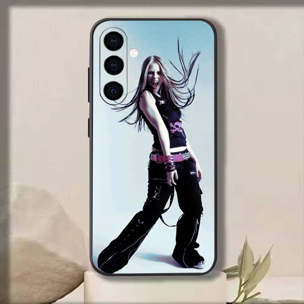A-A-Avril   Phone Case Black Silicone Soft For Samsung Galaxy A73,A72,A71,A70,A53,A52,A51