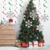 8 Pcs Christmas Snowflake Hanging Swirl Decorations Winter Party Glitter Snowflake Ceiling Streamers for Christmas Birthday Baby Shower New